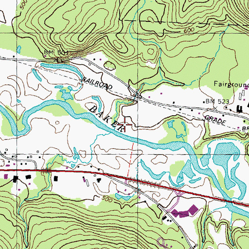 Topographic Map of Clay Brook, NH