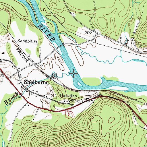Topographic Map of Clement Brook, NH