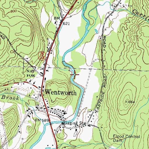 Topographic Map of Clifford Brook, NH