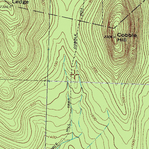 Topographic Map of Cobble Hill Trail, NH