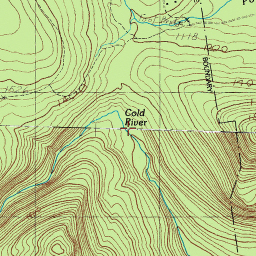 Topographic Map of Cold River, NH