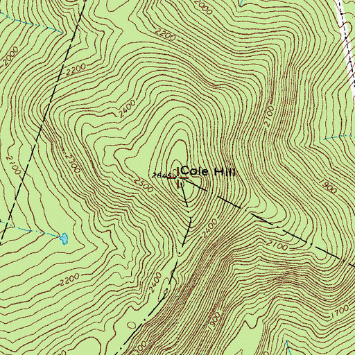 Topographic Map of Cole Hill, NH