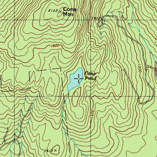 Topographic Map of Cone Pond, NH