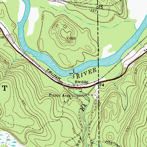 Topographic Map of Connor Brook, NH