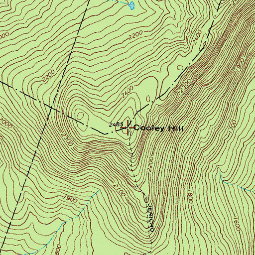 Topographic Map of Cooley Hill, NH