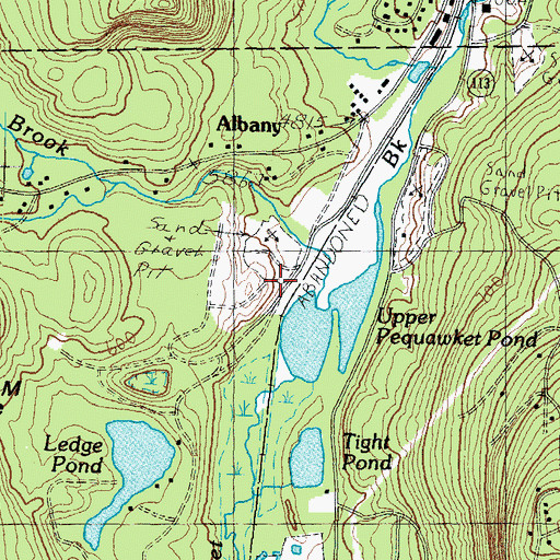 Topographic Map of Cream Brook, NH