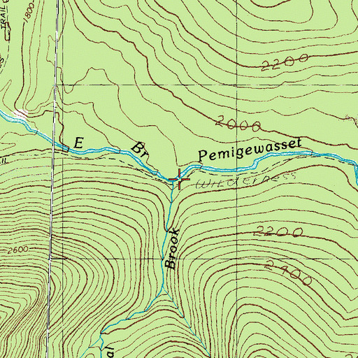 Topographic Map of Crystal Brook, NH