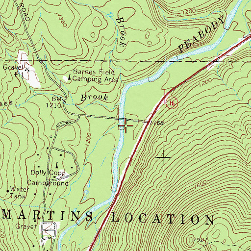 Topographic Map of Culhane Brook, NH