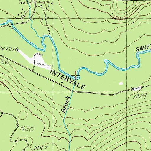 Topographic Map of Currier Brook, NH