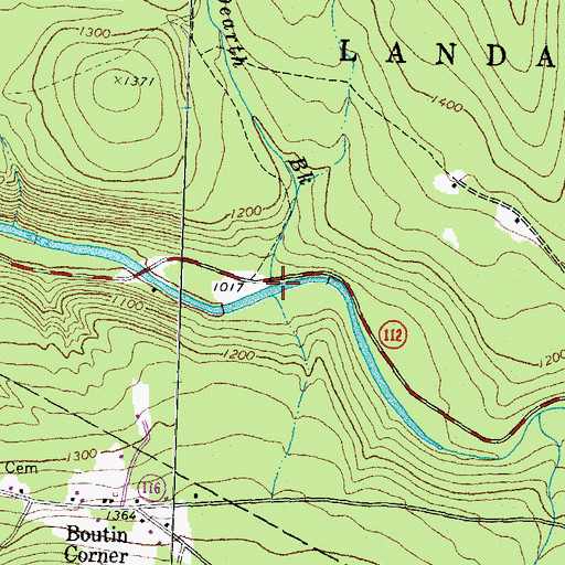 Topographic Map of Dearth Brook, NH