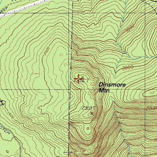 Topographic Map of Dinsmore Mountain, NH