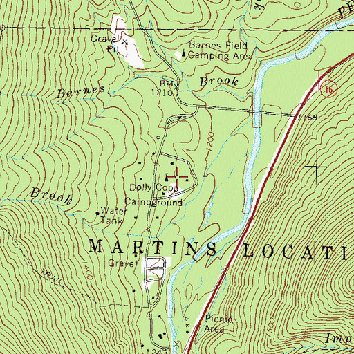 Topographic Map of Dolly Copp Campground, NH