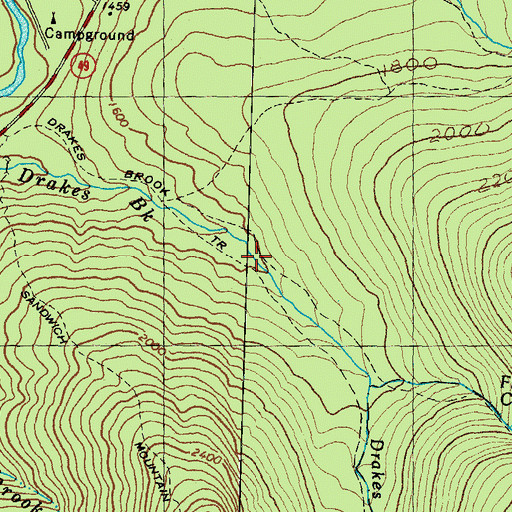 Topographic Map of Drakes Brook, NH