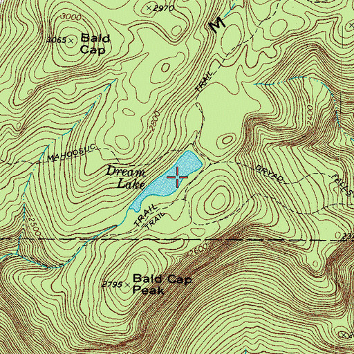 Topographic Map of Dream Lake, NH