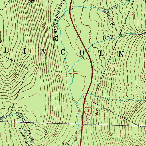 Topographic Map of Dry Brook, NH