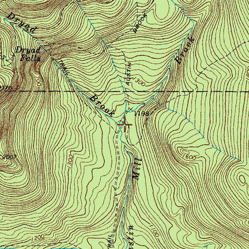 Topographic Map of Dryad Brook, NH