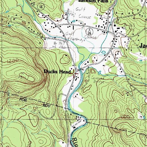 Topographic Map of Ducks Head, NH