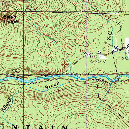 Topographic Map of Dugway Picnic Area, NH