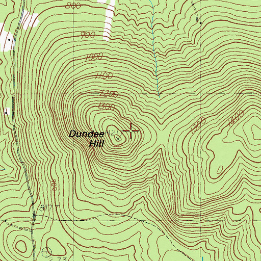 Topographic Map of Dundee Hill, NH
