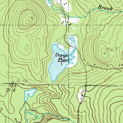Topographic Map of Durgin Pond, NH