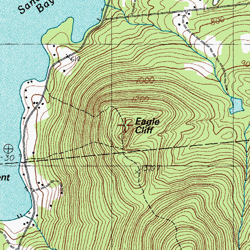 Topographic Map of Eagle Cliff, NH