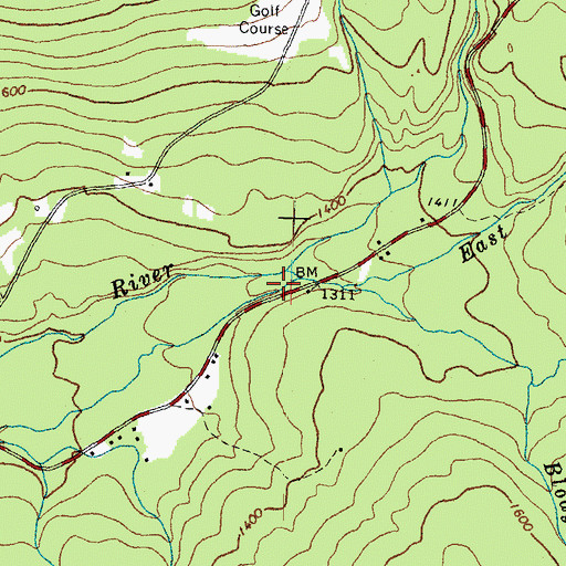 Topographic Map of East Branch Baker River, NH