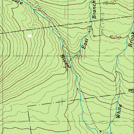 Topographic Map of East Branch Whiteface River, NH
