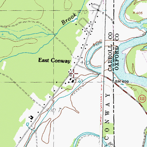 Topographic Map of East Conway, NH