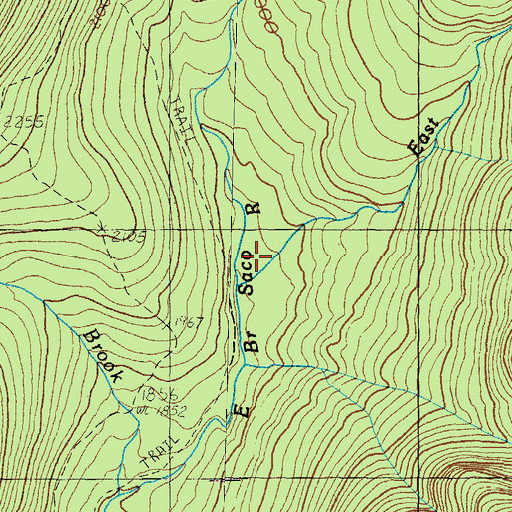 Topographic Map of East Fork East Branch Saco River, NH