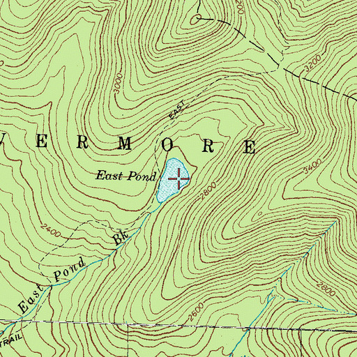 Topographic Map of East Pond, NH