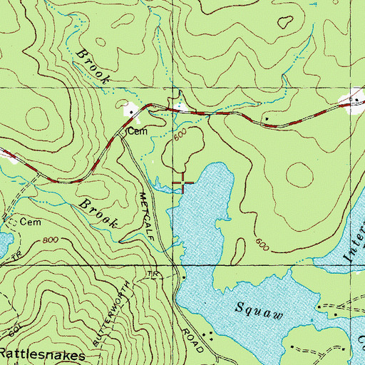 Topographic Map of Eastman Brook, NH