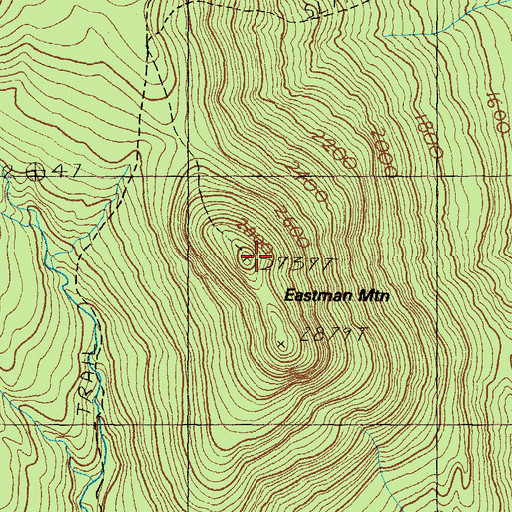Topographic Map of Eastman Mountain, NH