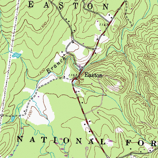 Topographic Map of Easton, NH