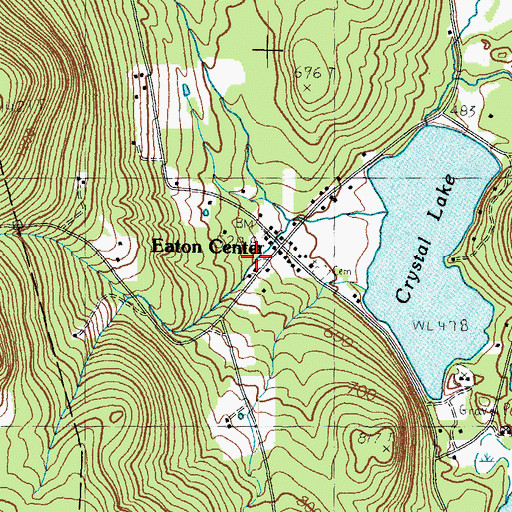 Topographic Map of Eaton Center, NH