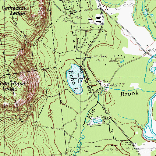 Topographic Map of Echo Lake, NH