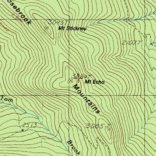 Topographic Map of Mount Echo, NH