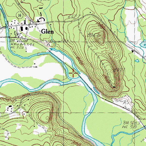 Topographic Map of Ellis River, NH