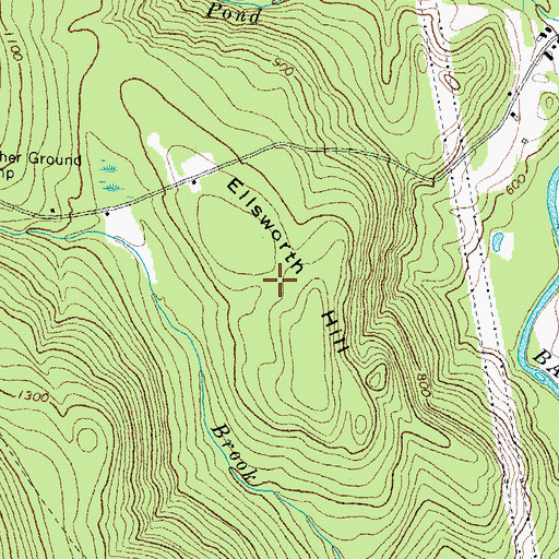 Topographic Map of Ellsworth Hill, NH
