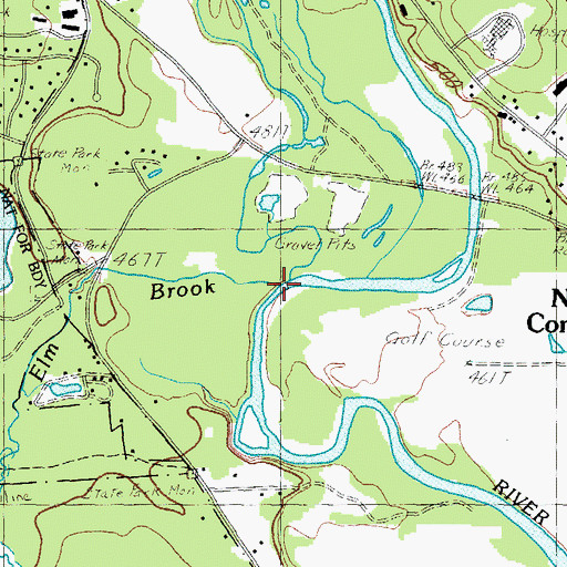 Topographic Map of Elm Brook, NH