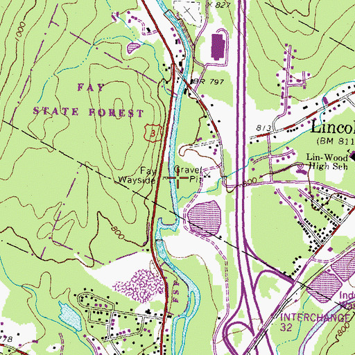 Topographic Map of Fay Wayside, NH