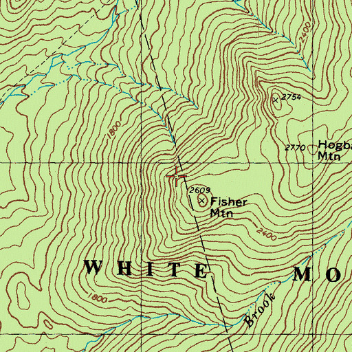 Topographic Map of Fisher Mountain, NH