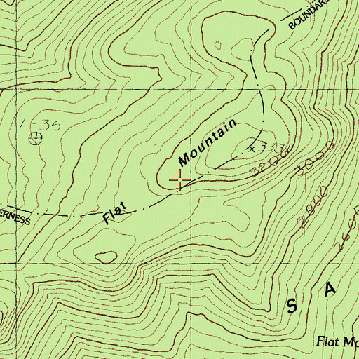 Topographic Map of Flat Mountain, NH
