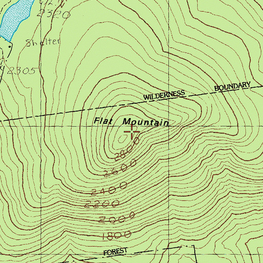 Topographic Map of Flat Mountain, NH