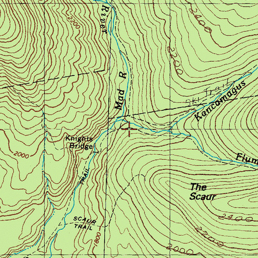 Topographic Map of Flume Brook, NH