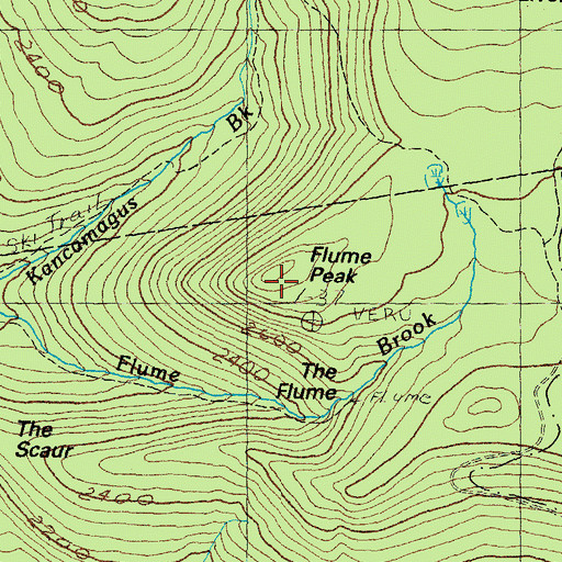 Topographic Map of Flume Peak, NH