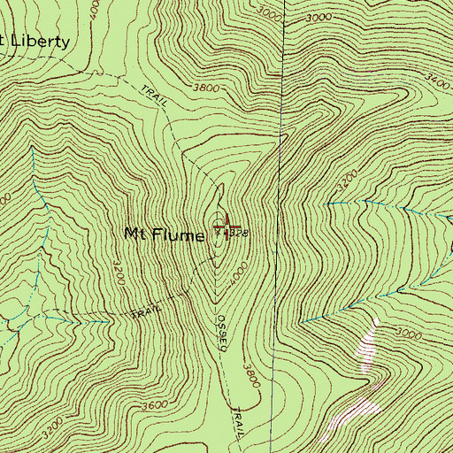 Topographic Map of Mount Flume, NH