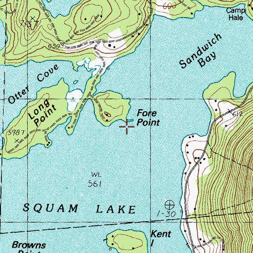 Topographic Map of Fore Point, NH