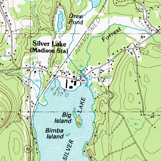 Topographic Map of Forrest Brook, NH