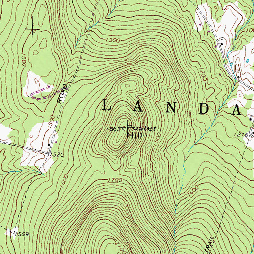 Topographic Map of Foster Hill, NH