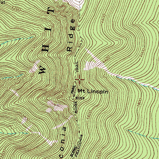 Topographic Map of Franconia Ridge, NH